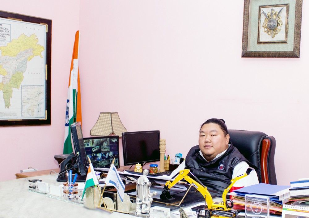 REM Group MD & chairman, Temjen Imna Along Longkumer at his office in Lohgtho, Mokokchung. He was recently conferred the International Award in Leadership Excellence in Social Entrepreneurship at the 7th edition of Middle East Business Leadership Awards (2016) at London. (Morung Photo)